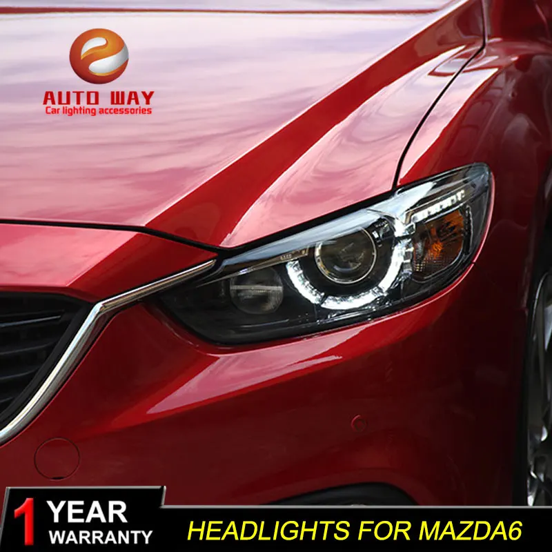 Автомобильный Стайлинг для Mazda Atenza Mazda6 фары светодиодный mazda 6 фары DRL Объектив Двойной Луч Ксеноновые аксессуары