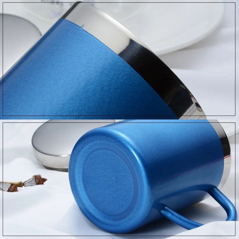 Двухслойная кружка из нержавеющей стали для путешествий кофейная небьющаяся