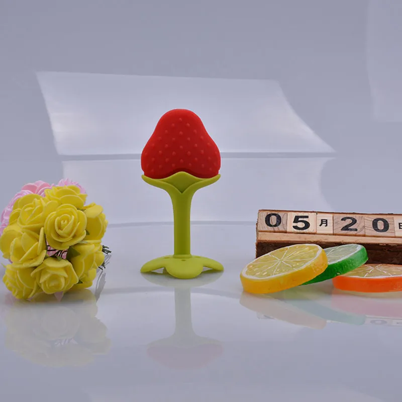 2016 новый детский силиконовый прорезыватель детские игрушки в форме фруктов