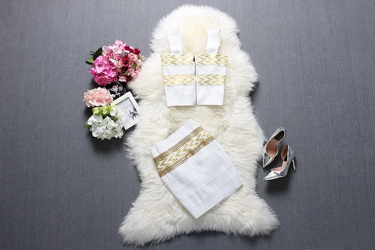 Комплект из 2 предметов облегающий пиджак на молнии и юбка-карандаш с