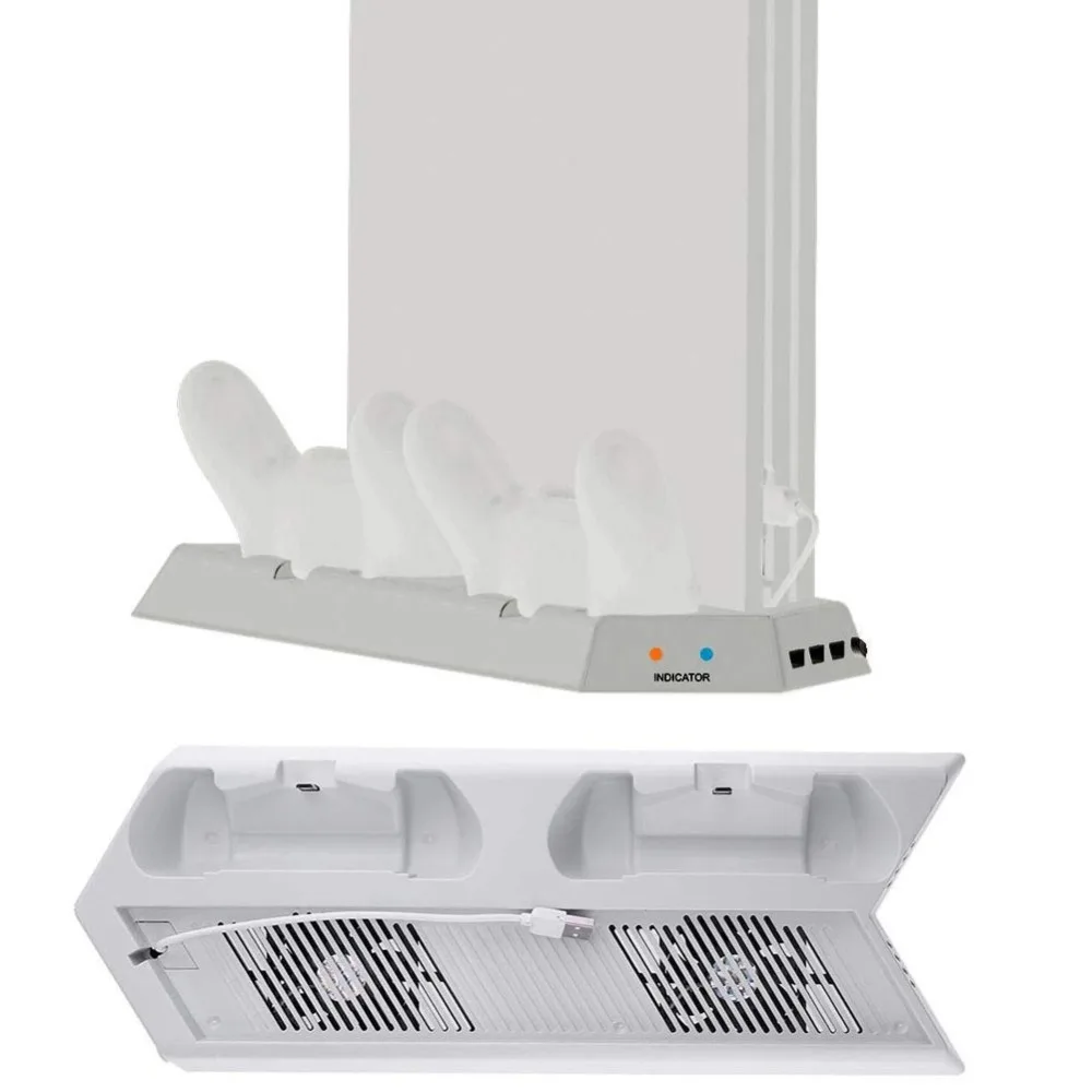 

Vertical Stand for PS4 Pro V2 Cooling Fan,Controller Charging Station Base for Playstation 4 Pro Console,Charger,Cooler Stand