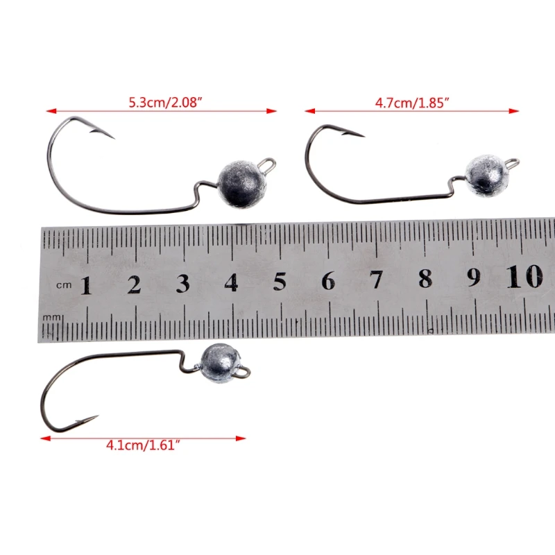 5 шт. рыболовные крючки Крючки Кривошипные приманки из свинца головка стальная