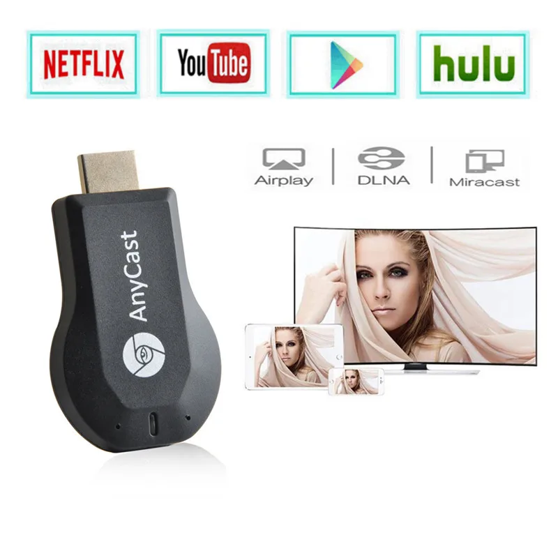 1080 P Anycast M2 плюс Miracast Airplay беспроводной HDMI ТВ карта адаптер Wi Fi дисплей приемник