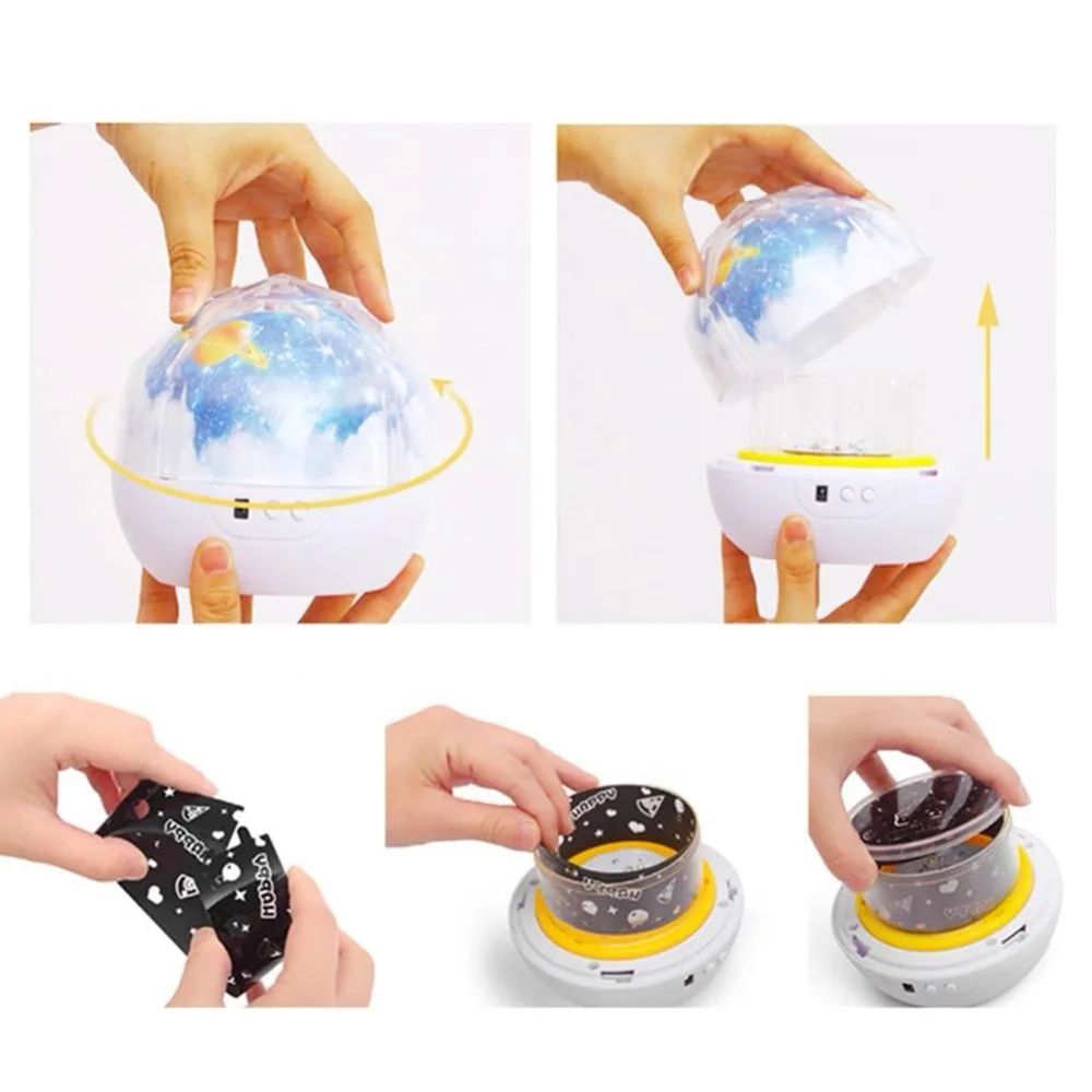 Ночной светильник поворотный волшебный прожектор &quotПланета&quot земли Вселенная