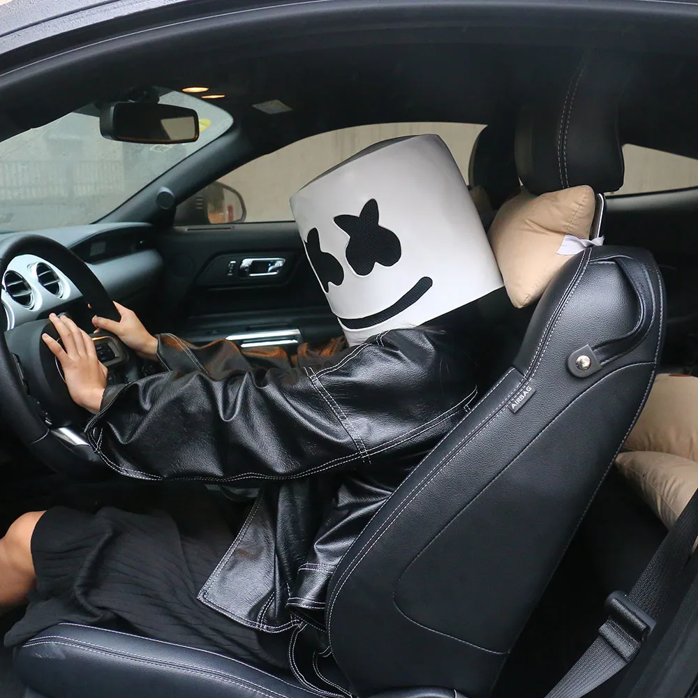 Marshmello латексная маска на голову, Забавный костюм для косплея, головные уборы, аксессуары на Хэллоуин, Карнавальная маска диджея вечерние реквизиты, Прямая поставка