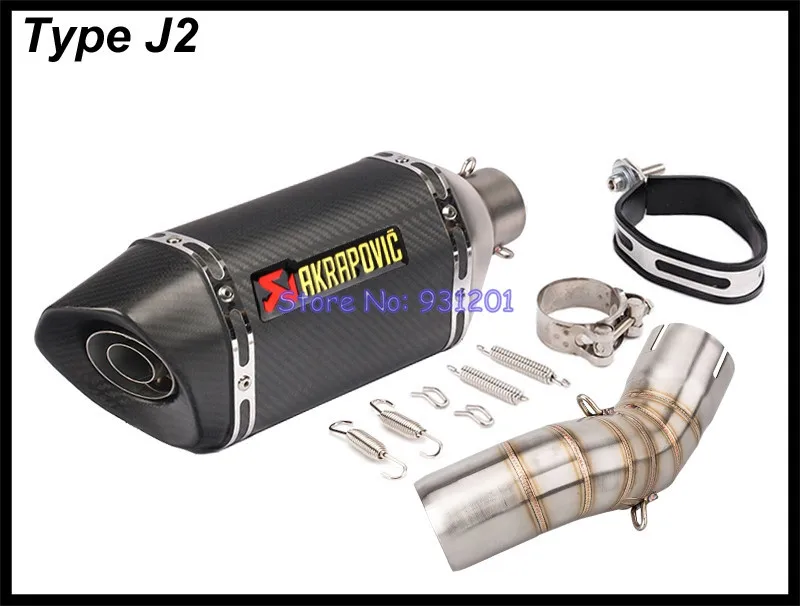 Выхлопная труба для мотоцикла Kawasaki Z900 2017 2018 2019 Akrapovic из углеродного волокна
