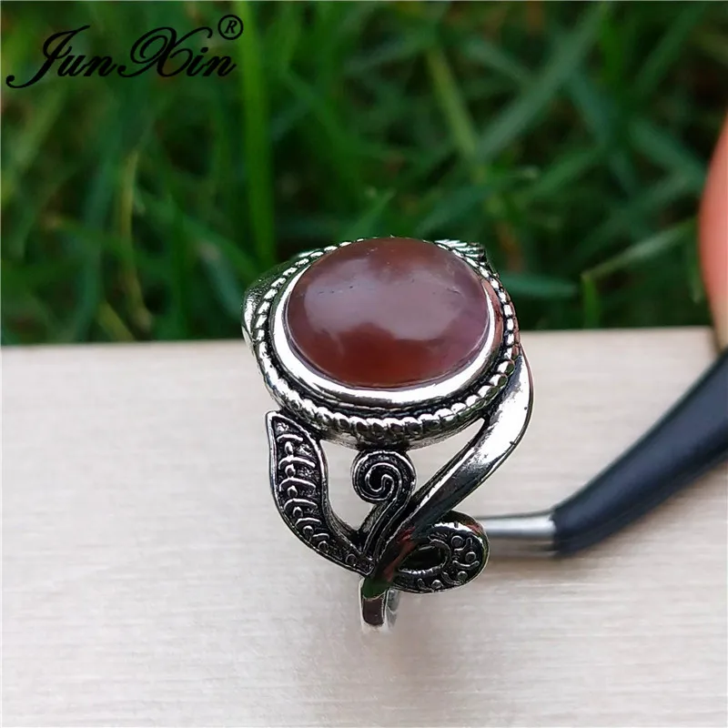 ROXI Boho Женская коричневая лунный камень кольца для мужчин и женщин античное