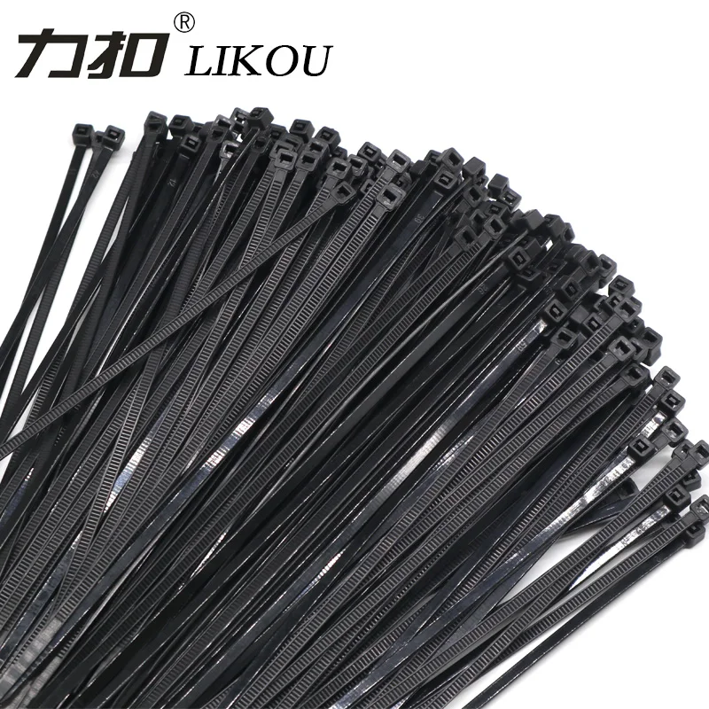 Нейлоновые кабельные стяжки LIKOU 4x100 4x120 4x150 4x200 4x250 4x300 4x350 4x400 4x450 пластиковые