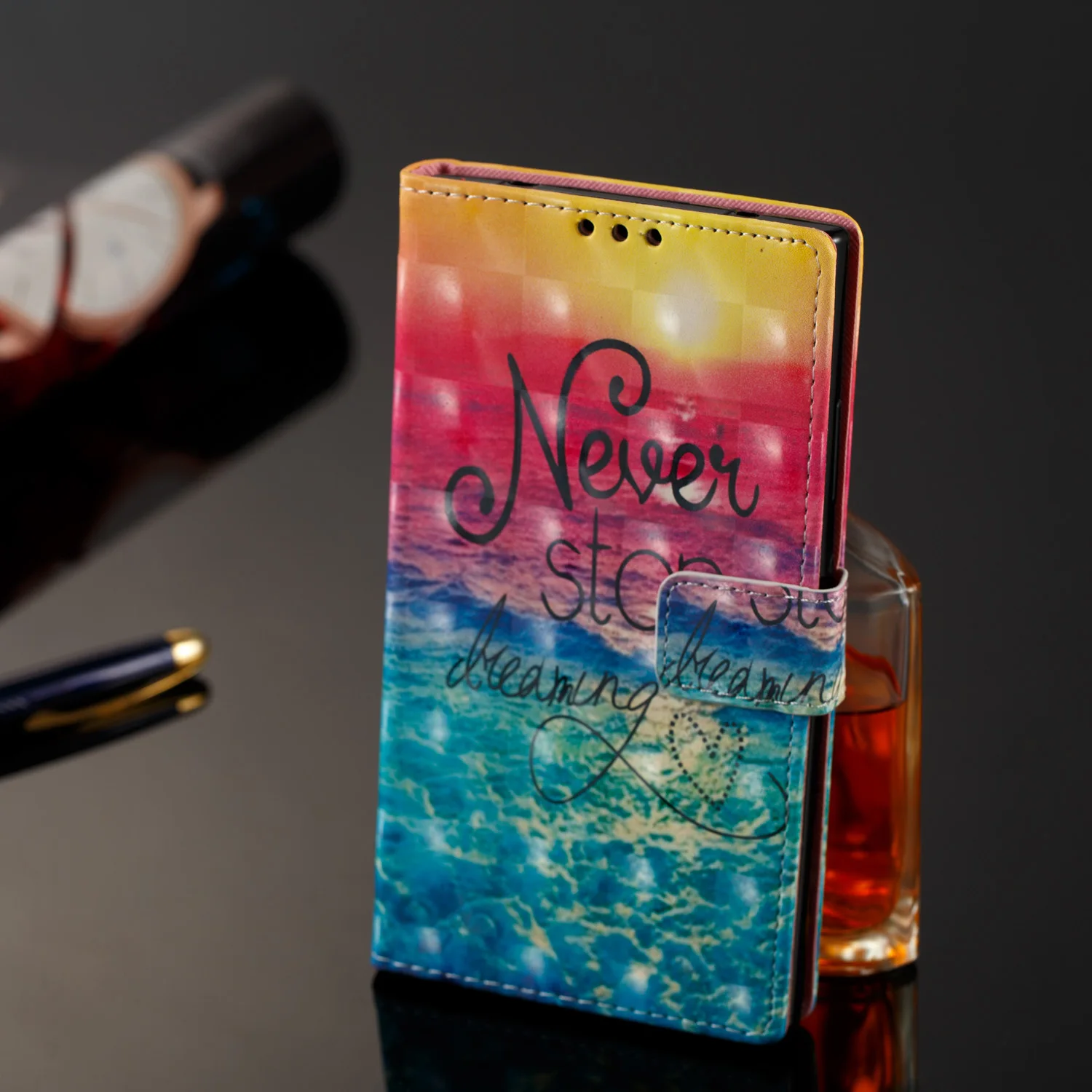 Для Sony Xperia L2/L2 двойной чехол 3D модный окрашенный рисунок Флип Фолио кожаный