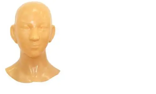 Латексная новая 0,8 мм анатомическая 3D маска w уши Фетиш w Задняя молния для мужчин и женщин размер длинный до плеча капюшон