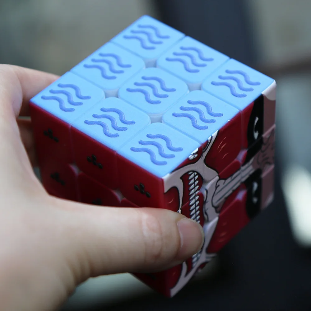 Le Fun 3d настоящий гигантский трехмерный магический куб более рельефный узор моделирование рельеф три шага Alpinia Oxyphylla Magic Cube