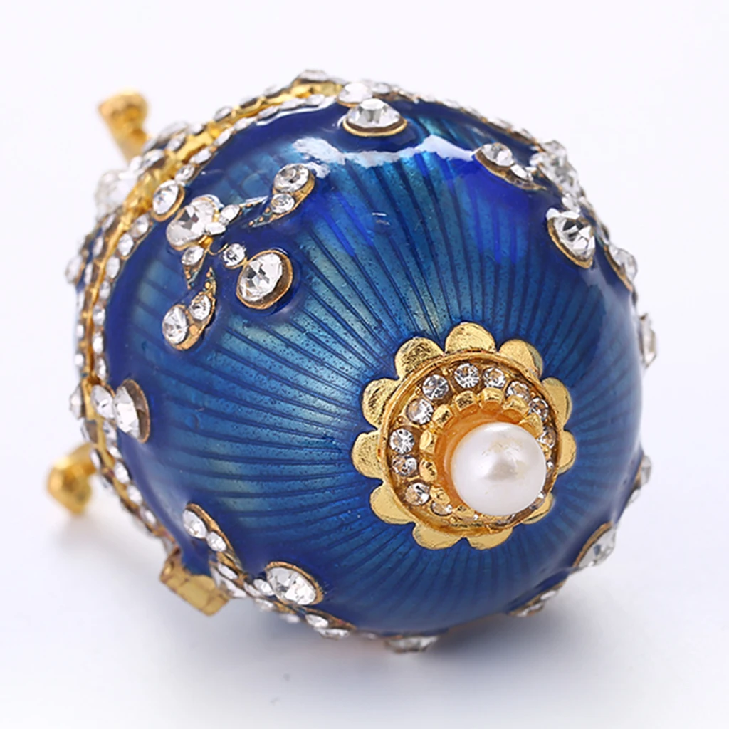 2 шт Роскошная эмаль Faberge Пасхальная коробка-яйцо для ювелирных изделий Чехол бусы свадебное кольцо контейнер для хранения