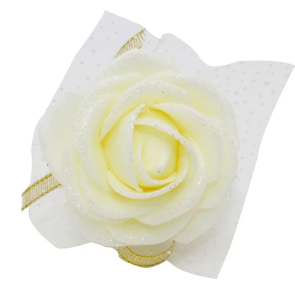 5pc/ lot Rose Wrist Corsage Ribbon Flower Wedding Party Bridesmaid Hand Crafted Engagement party | Дом и сад