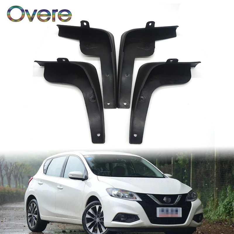 Овере автомобильные передние и задние брызговики для 2007 2008 2009 2010 2011 Nissan Tiida Versa C11