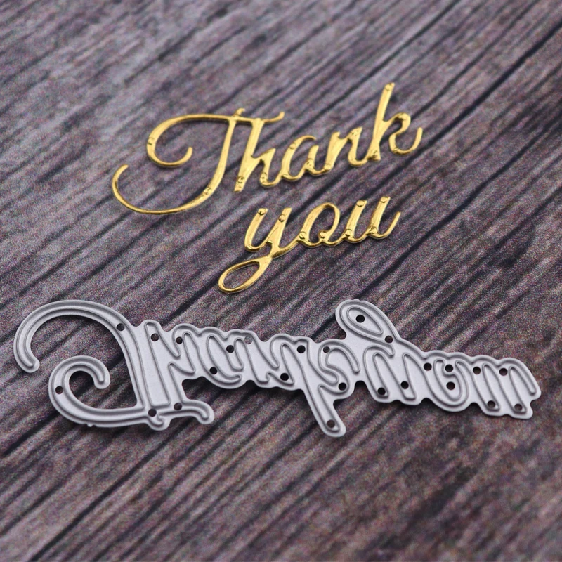 Thank You высечки штампов металла резки штампы Крафтовая окраска трафареты для DIY