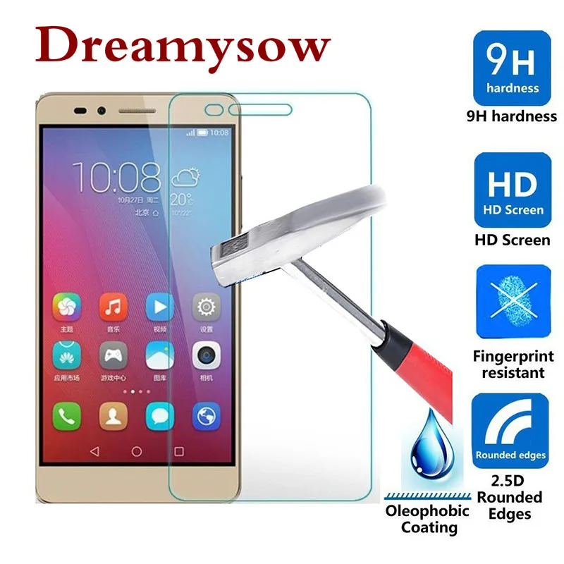 Закаленное стекло для Huawei Honor 5C 5X 6C 4C Pro Защита экрана Y3 II Y5 Y6 Compact P9 P8 Lite 2017 чехол|glass