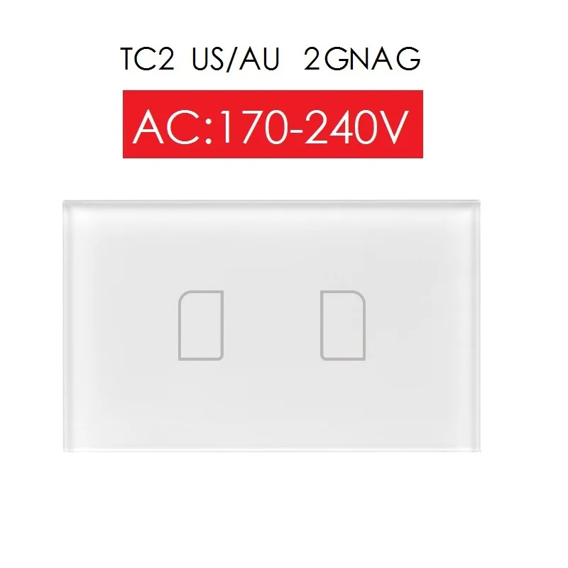 Broadlink TC2 AU US стандартный RF пульт дистанционного управления работает с RM Pro, AC110V 220 V, автоматизация умного дома, Поддержка IOS Android телефон - Цвет: TC2 US 2G 220V