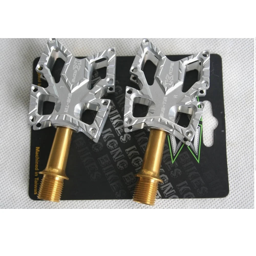KCNC шоссейные гонки для складной велосипедной Педали Алюминиевый сплав cnc Stainless Steel шпинделя с титановой отделкой Сверхлегкий супер 185 г