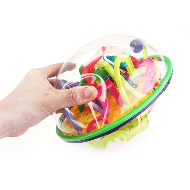 3D puzzle maze ball balance game intelligence toy 3D three-dimensional beads education children's educational toys gift,6 sizes