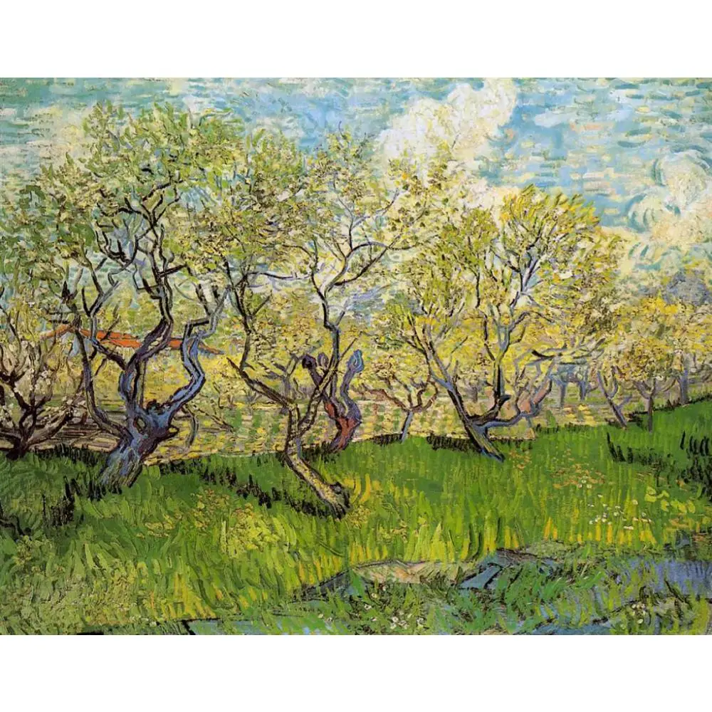 

High quality Vincent Van Gogh modern art Orchard in Blossom Oil paintings reproduction hand painted