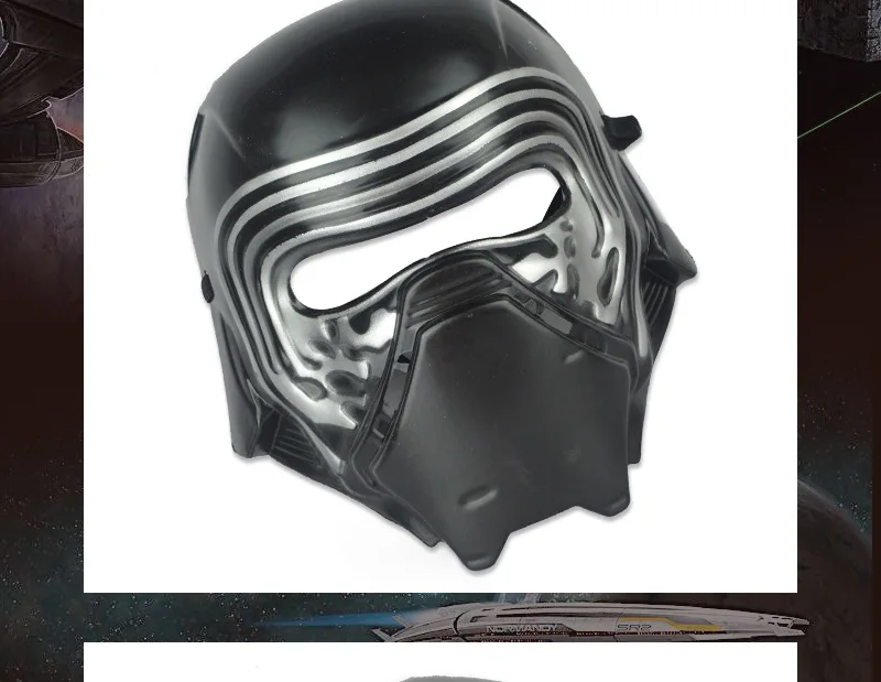 Новые горячие Kylo Ren маски для век новые Звездные войны 7 The Force Awakens Хэллоуин косплэй крутой ПВХ головы черный