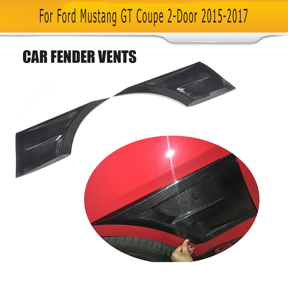 2 шт. декоративные накладки для Ford Mustang Coupe Door 2015 2016 2017|fiber fender|ford fender trimmustang vent |