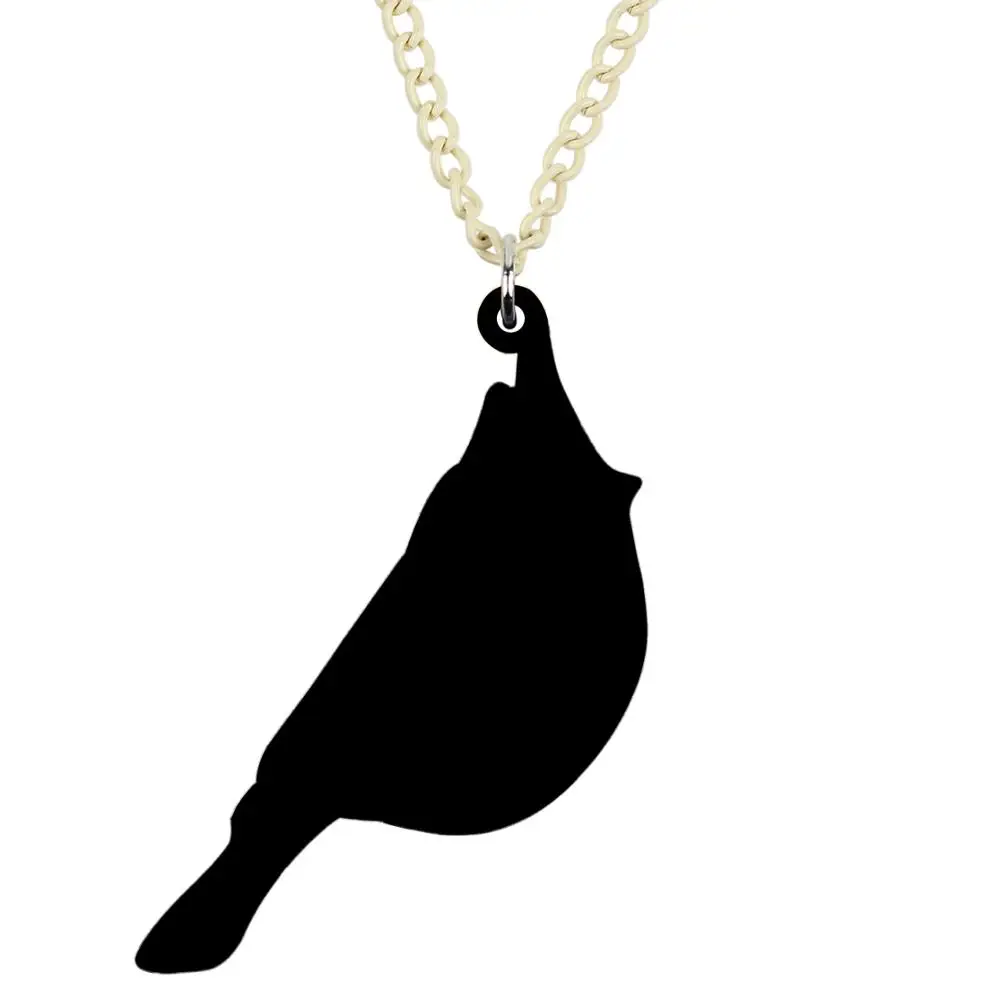WEVENI Acrylic Novelty Brown Crested Tit Bird Necklace Pendant Chain Collar Fashion Jewelry For Women Girls Kids Birthday Gift | Украшения