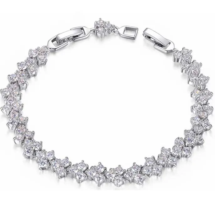 

Sparkling Princess Cut Cubic Zirconia CZ Bracelet