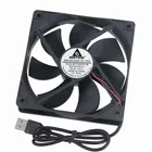 2 шт. Gdstime 5 в 2000 обмин, USB разъем с высоким потоком воздуха 120 мм x 25 мм 12025 DC бесщеточный вентилятор охлаждения ПК 120*120*25 мм 5 дюймов 12 см