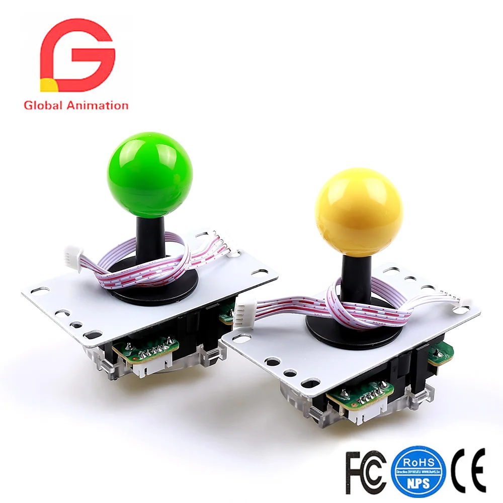 Аркадный комплект с 2 игроками высококачественный джойстик и хромированные