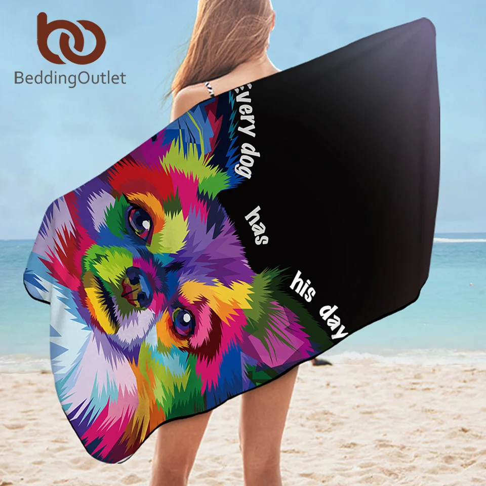 Постельное белье полотенце для собак ванной комнаты акварельные пляжное