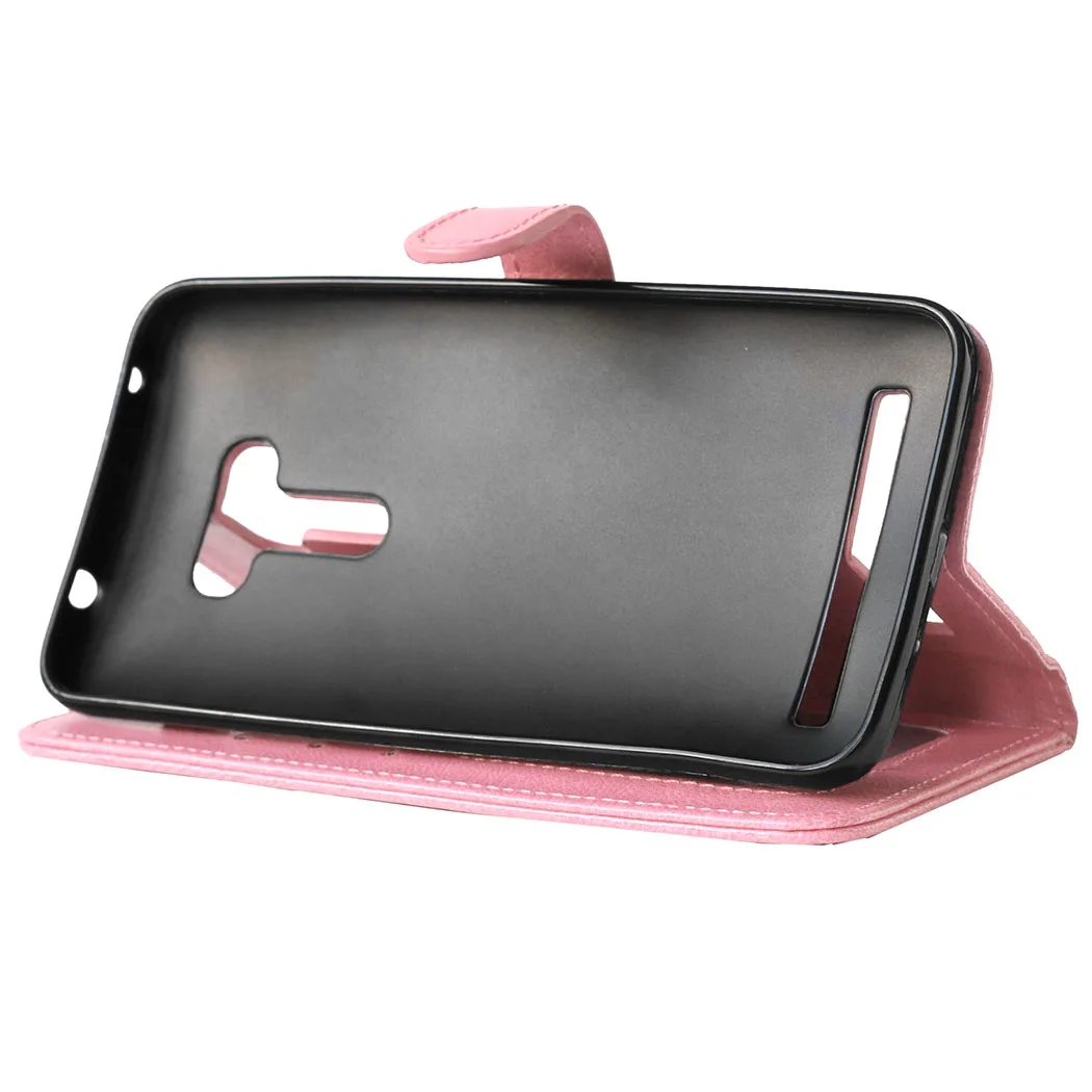 Роскошный чехол-книжка с бумажником и подставкой для Asus Zenfone Selfie ZD551KL чехол