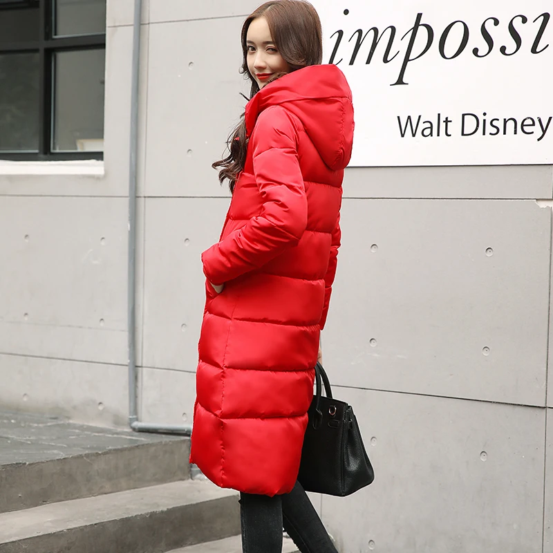 Fitaylor Новая зимняя женская пуховая хлопковая куртка теплая парка с длинным