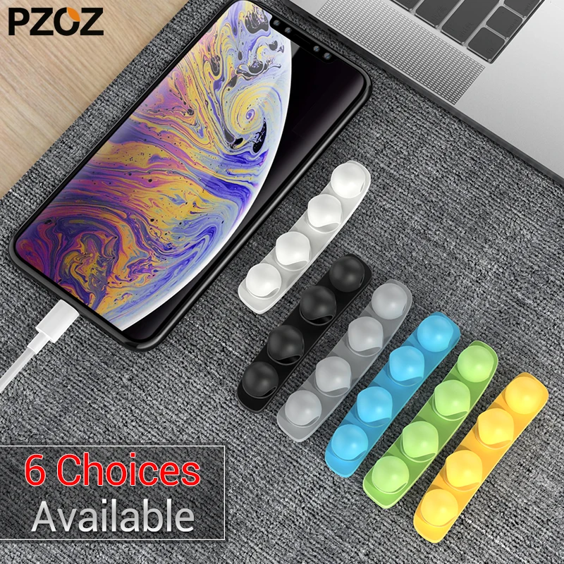 PZOZ мобильный телефон кабельный зажим кремнезема Кабельный организатор USB кабель управление зажим для намотки настольная рабочая станция провода шнур протектор