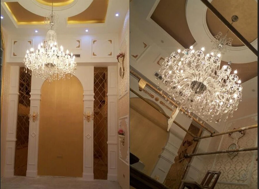 45 шт. огромная подвесная Потолочная люстра Хрустальная арматура освещение для