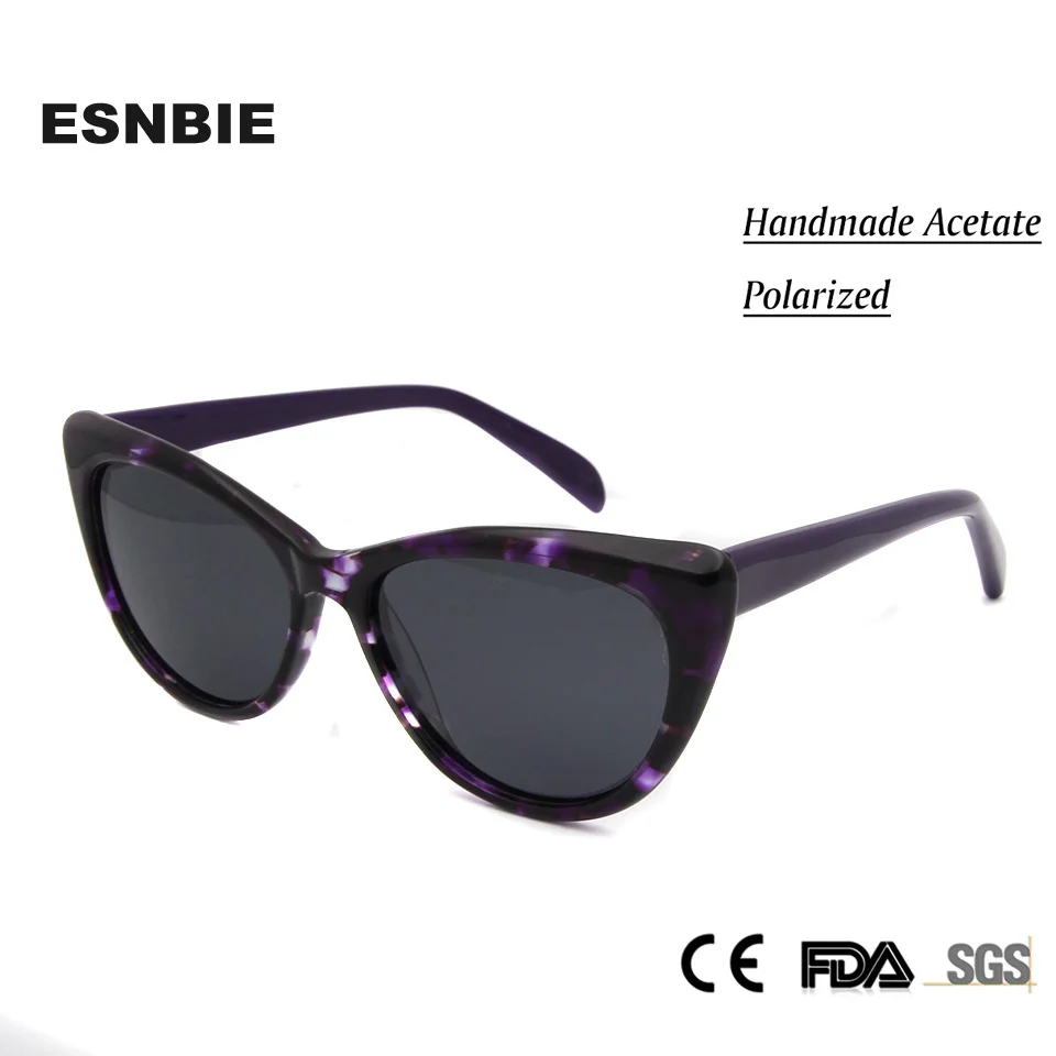 Женские солнцезащитные очки кошачий глаз ESNBIE поляризационные высокого качества