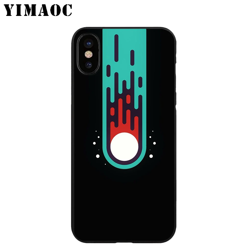 YIMAOC Rick Joker Abstract Cool Soft TPU Black Silicone Case for iPhone X or 10 8 7 6 6S Plus 5 5S SE Xr Xs Max |