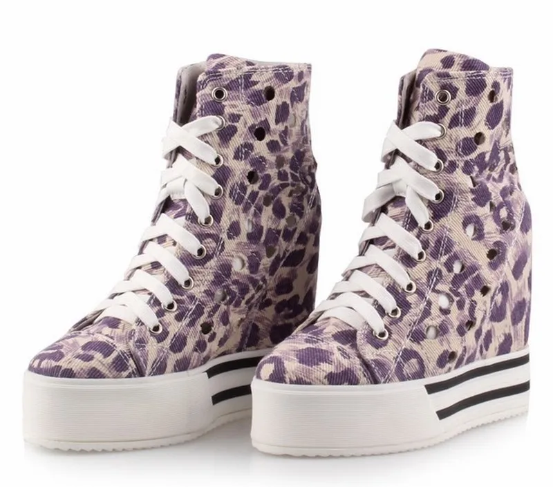 New women shoes woman canvas denim platform wedge high heels height increasing casual womens zapatillas deportivas zapatos mujer | Обувь