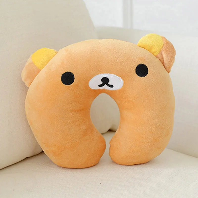 Дорожная U образная подушка для шеи удобная мультяшная Автоматическая подставка