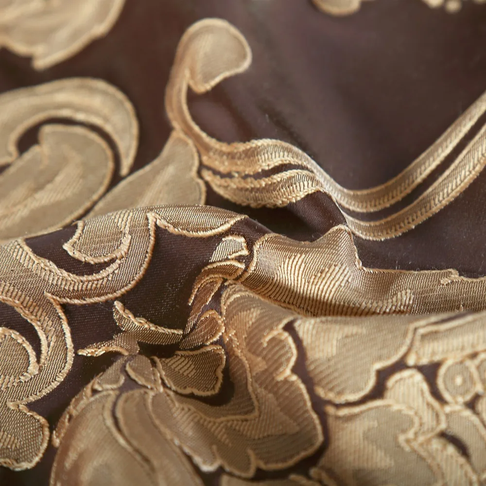 Новые европейские Цветочные жаккардовые шторы Роскошная ткань высокого