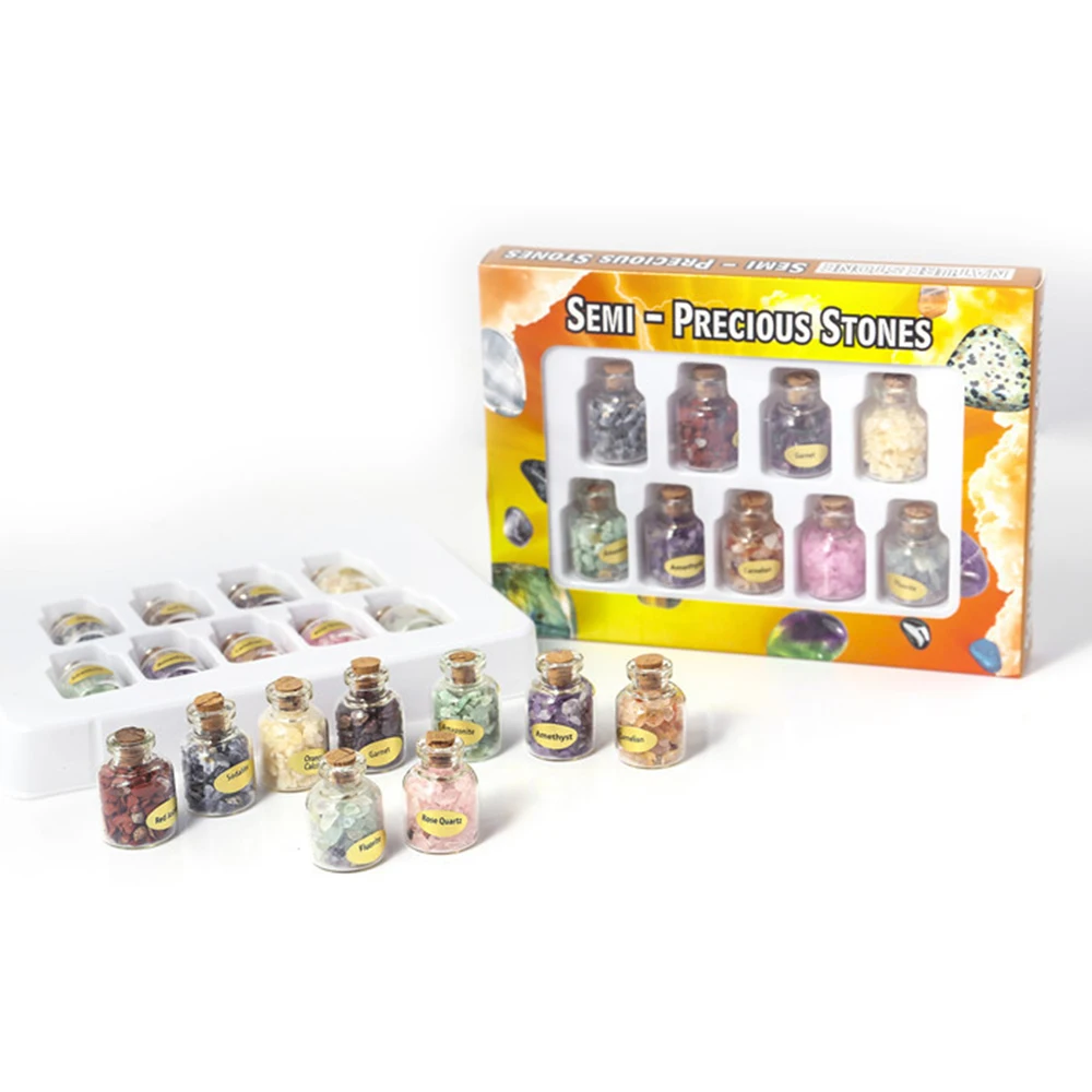 

9 мини натуральные флаконы с драгоценными камнями, кварцевые кристаллические кристаллы, кристаллический камень, минерал, образец, желая бут...