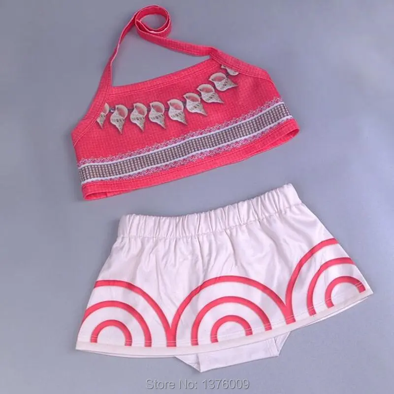 

Toddler Baby Girls Moana Cosplay Swimwear Suit Kid Children Beachwear Bikini Cartoon Swimming Costume