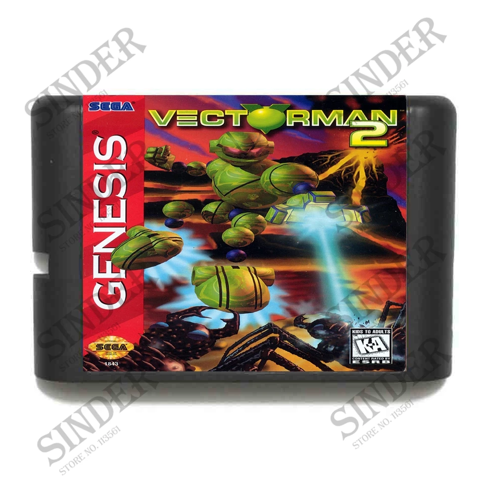 Игровая карта Vectorman 2 16 бит MD для Sega Mega Drive Genesis|16 bit|md game16 bit md |
