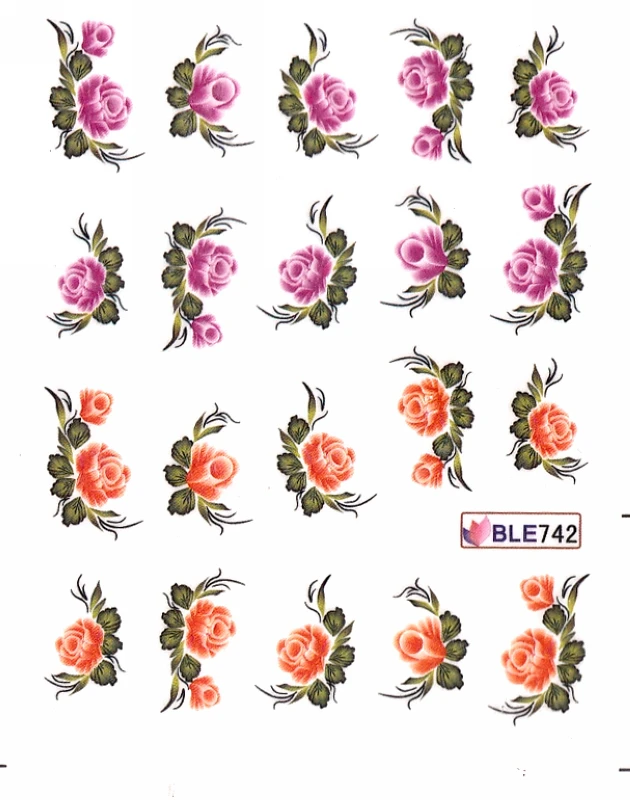 11 упаковок/партия наклейки на ногти цветок гусиная ягода черная с рисунком|nail