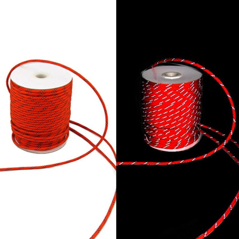 5 мм Диаметр Светоотражающая веревка ветрозащитная для палатки кемпинга наборы