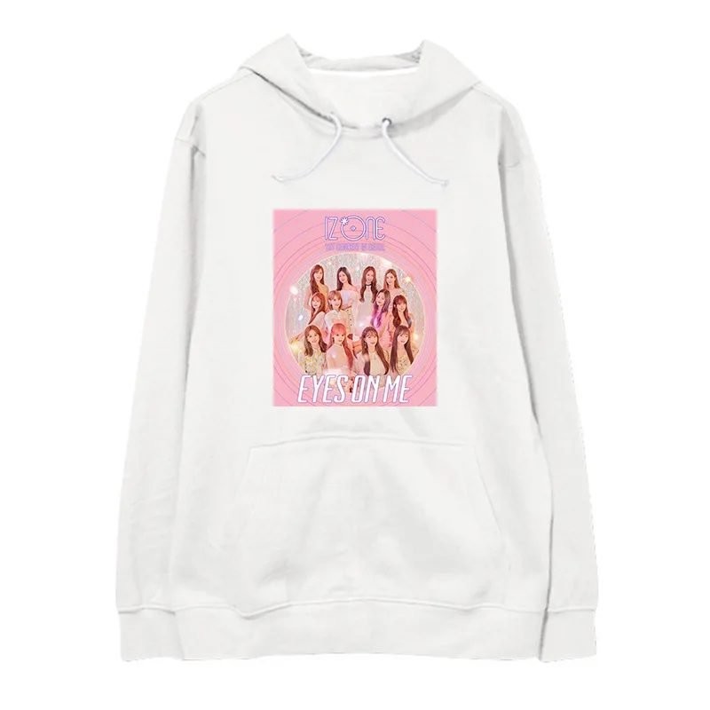 Kpop IZONE альбом глаза на меня толстовка с капюшоном член фото печать хип-хоп пуловер