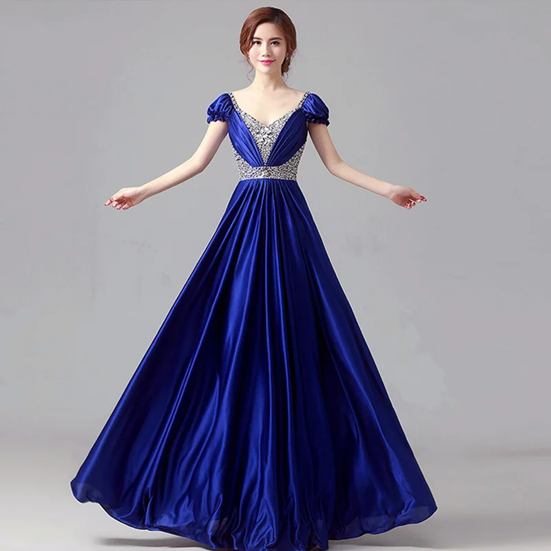 Вечернее Платье 2017 Новый Большой Хор Платья Партии Женщин Длинное | Свадьбы и