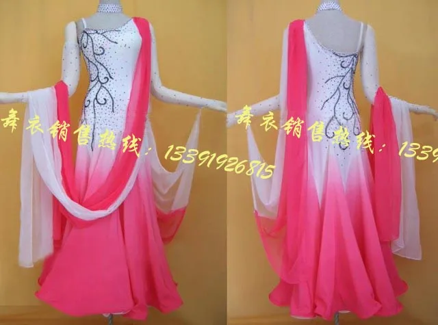 Бальные соревнования танцевальное платье представление костюмы большой розовый