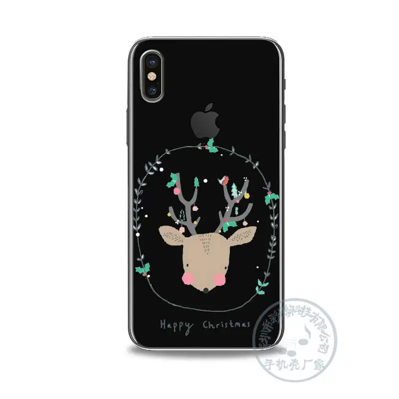 For iPhone 11 pro max Case Santa Claus Elk Soft Silikon Christmas 7 8 6 6s plus xs xr x Couple Silicone Tpu |