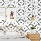 Настенные обои в скандинавском стиле с ромбовидным узором, водонепроницаемые геометрические обои для домашнего декора, для гостиной, спальни